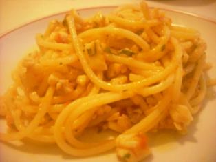 SPAGHETTI CON FILETTI DI ORATA